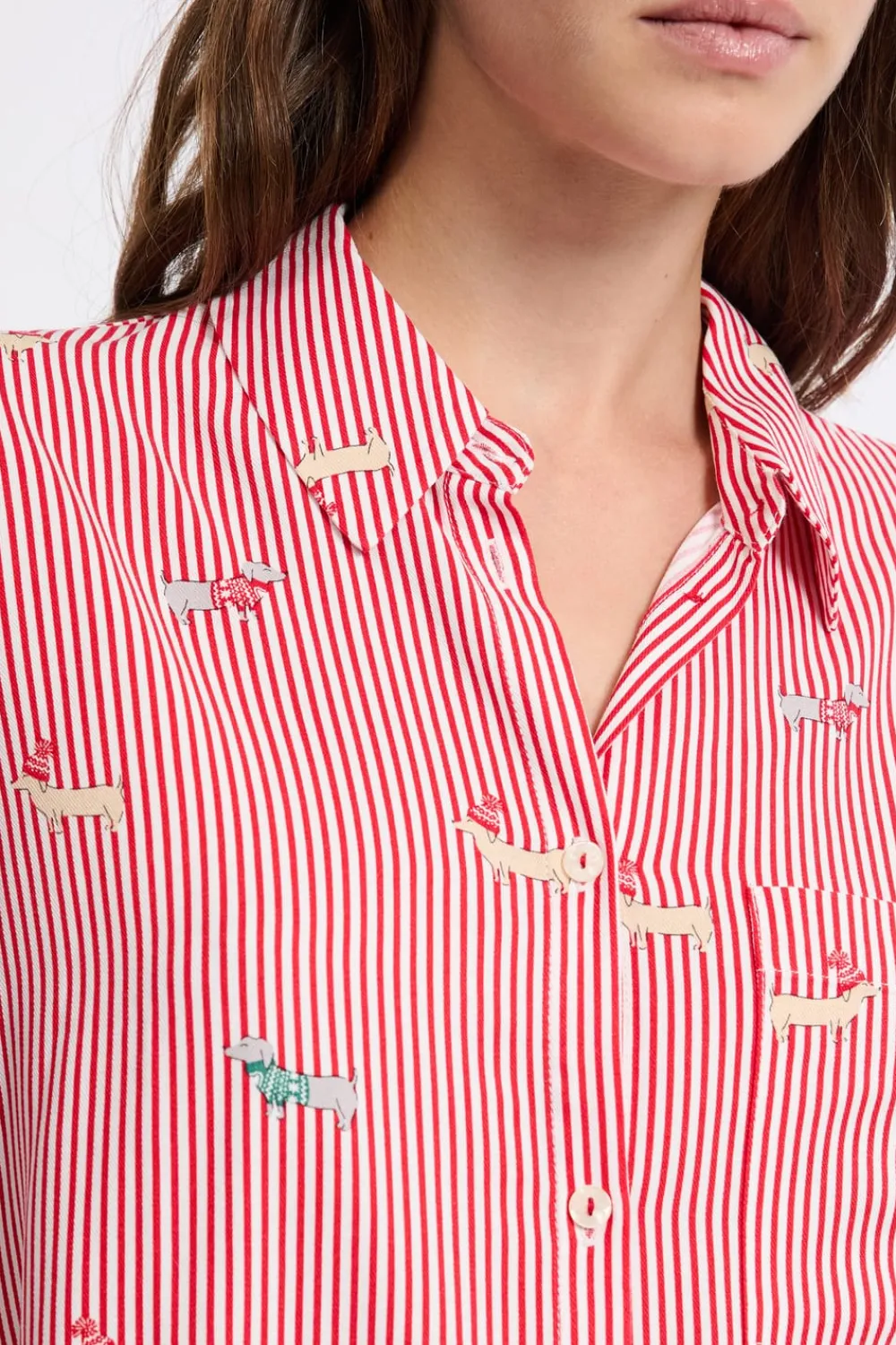 Outlet ETAM Camisa de pijama estampada ROJO