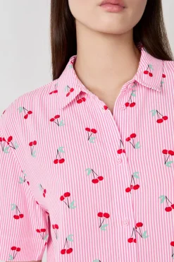 Hot ETAM Camisa de pijama estampada ROSA