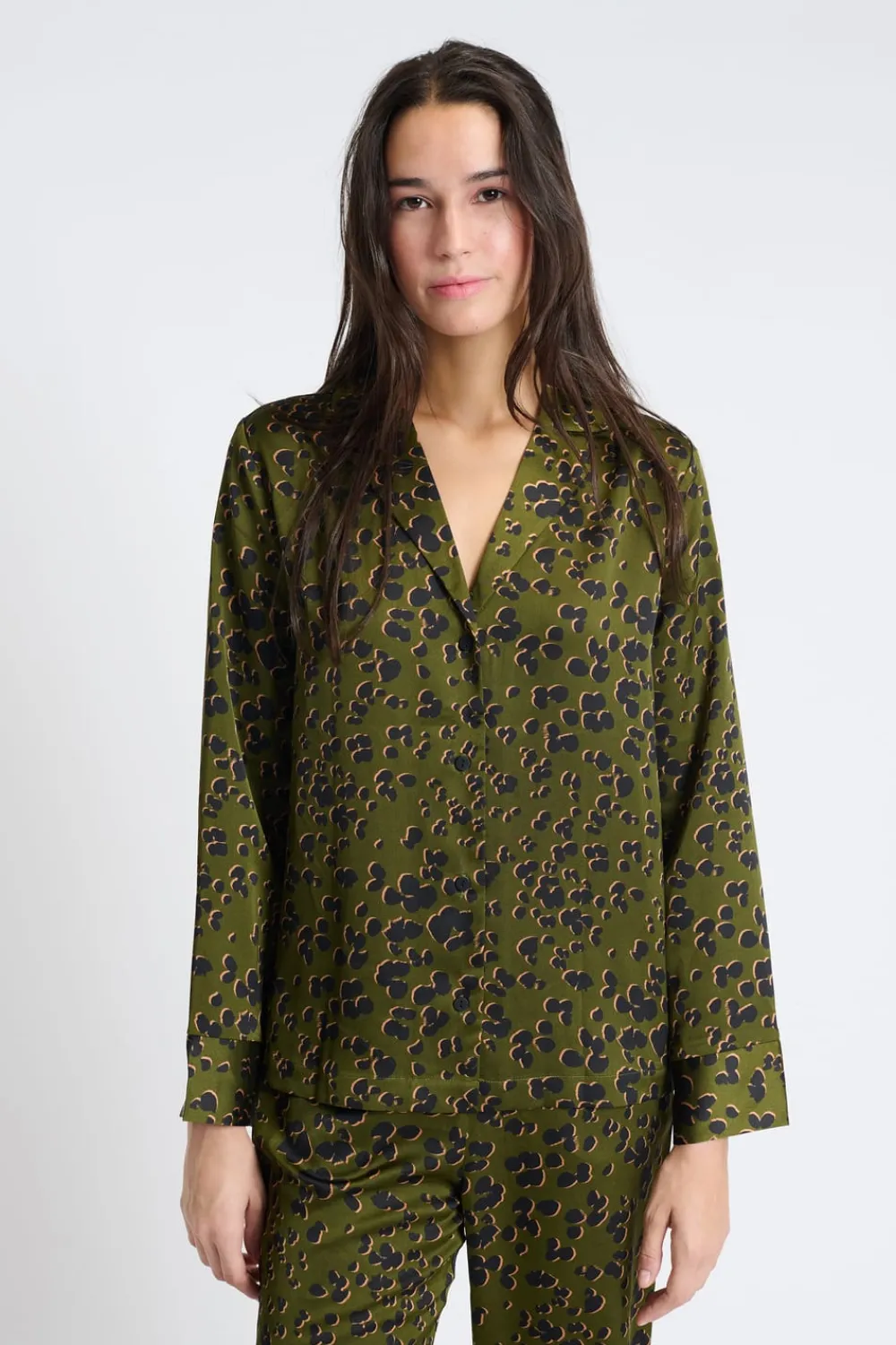 Hot ETAM Camisa de pijama estampada KAKI