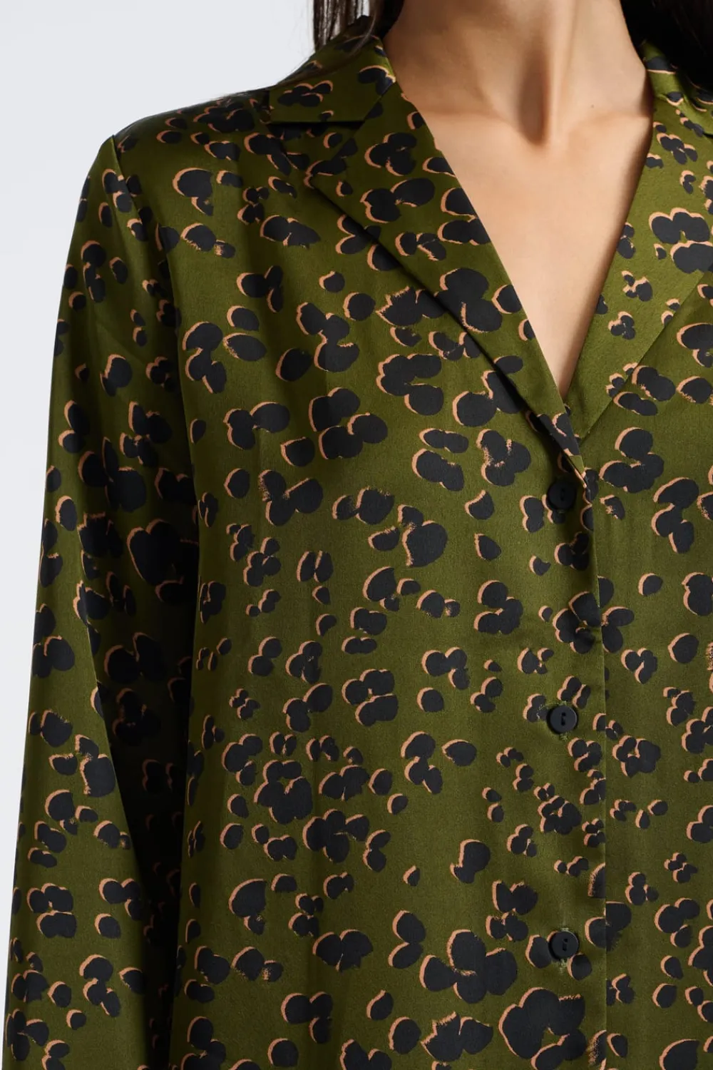 Hot ETAM Camisa de pijama estampada KAKI