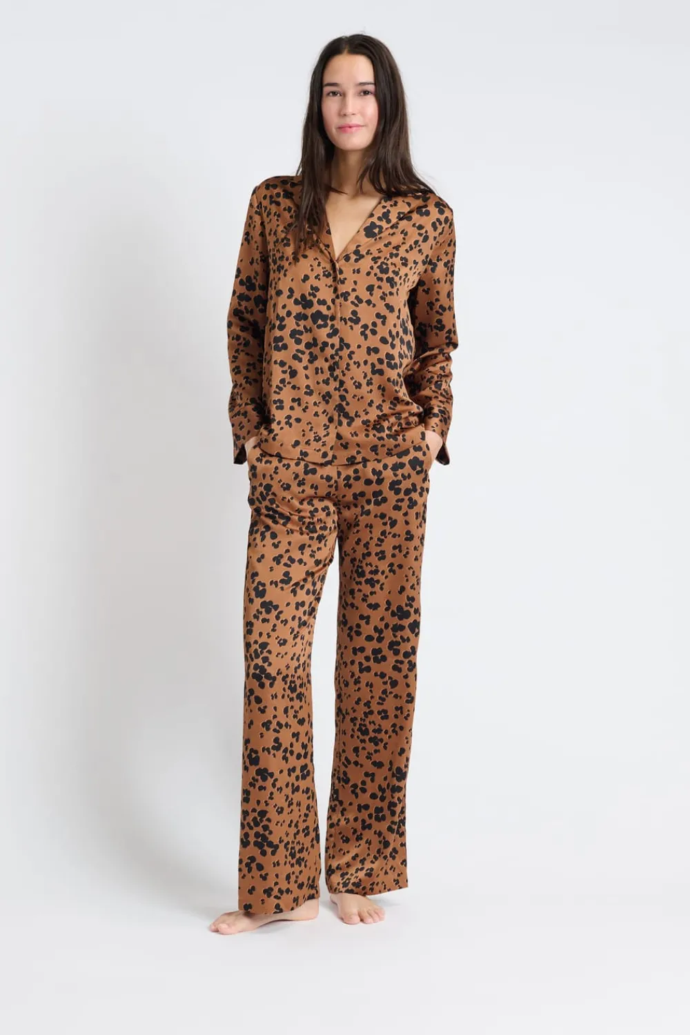 Outlet ETAM Camisa de pijama estampada MARRON