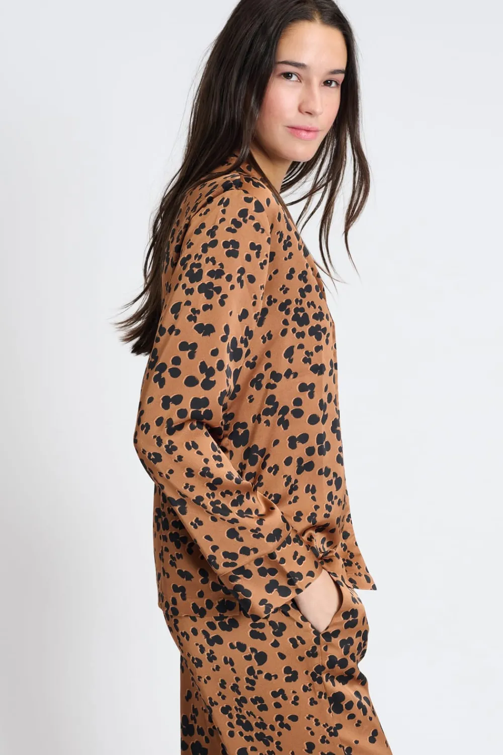 Outlet ETAM Camisa de pijama estampada MARRON