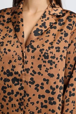Outlet ETAM Camisa de pijama estampada MARRON