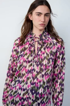 ETAM Camisa fluida estampada MULTICOLOR