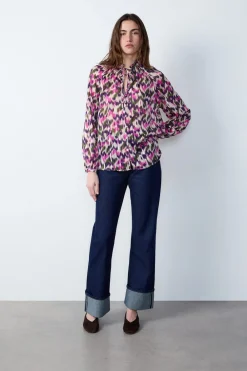 ETAM Camisa fluida estampada MULTICOLOR