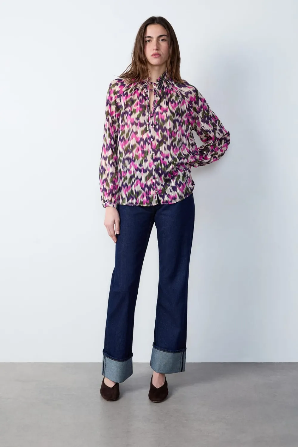 ETAM Camisa fluida estampada MULTICOLOR