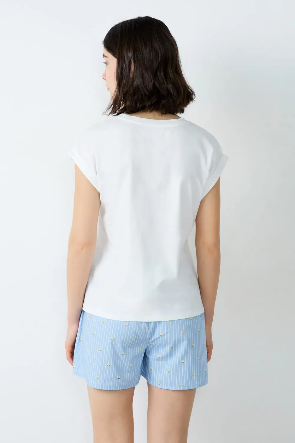 Online ETAM Camiseta de algodón de manga corta Smiley®ORIGINALS BLANCO