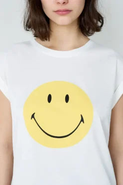 Online ETAM Camiseta de algodón de manga corta Smiley®ORIGINALS BLANCO