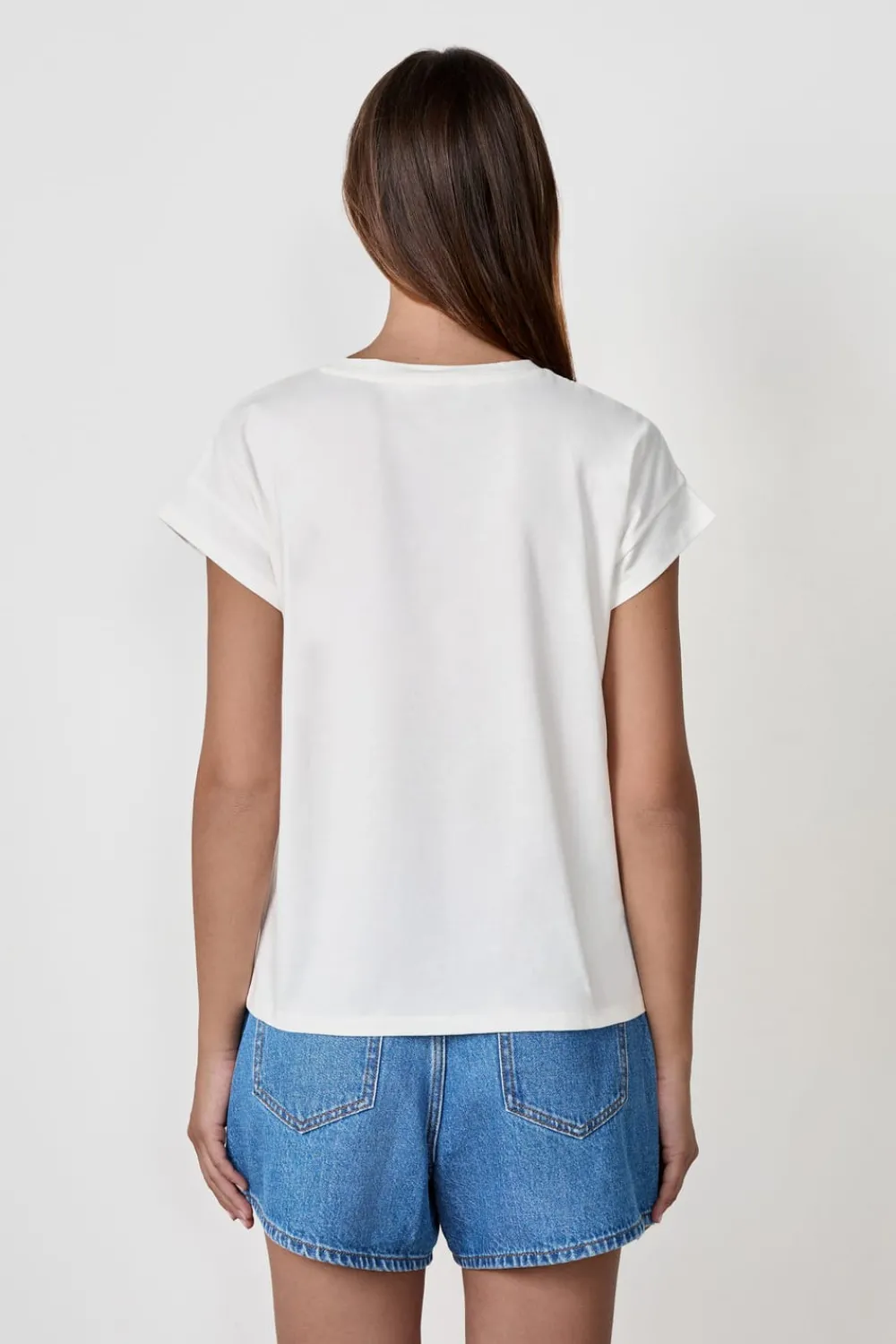 Sale ETAM Camiseta de algodón estampada BLANCO