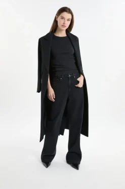Outlet ETAM Camiseta de manga corta con algodón NEGRO