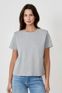 Online ETAM Camiseta de manga corta de algodón GRIS CLARO
