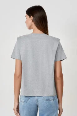Online ETAM Camiseta de manga corta de algodón GRIS CLARO