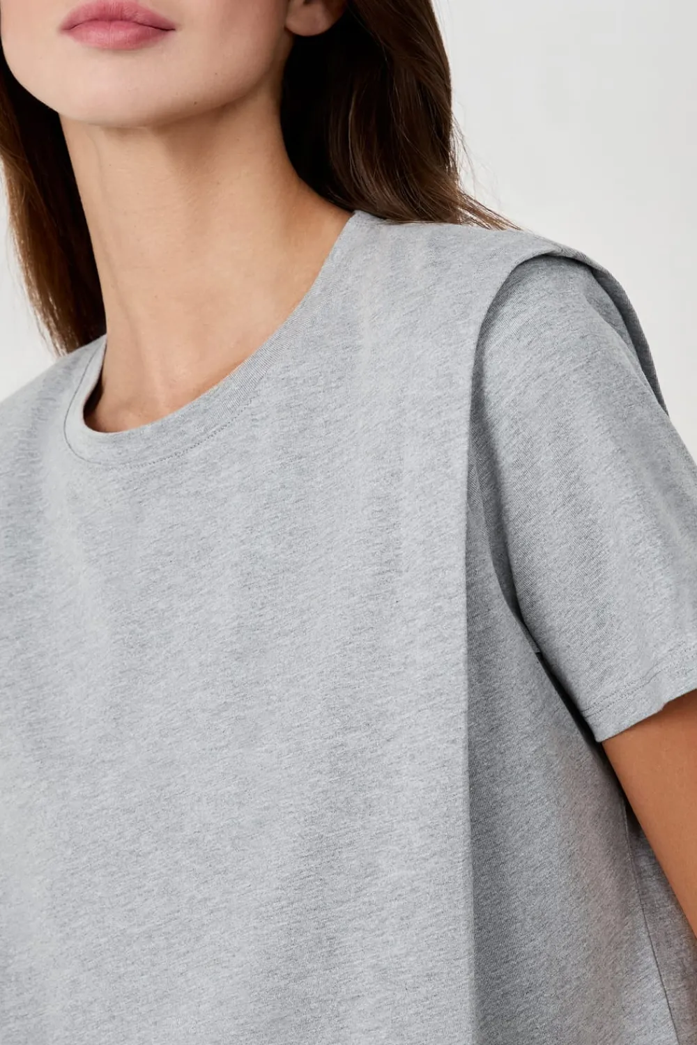 Online ETAM Camiseta de manga corta de algodón GRIS CLARO