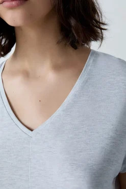 Discount ETAM Camiseta de manga corta de pijama de modal GRIS CLARO