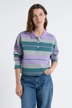 Clearance ETAM Camiseta de manga larga con cuello polo parma