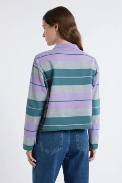 Clearance ETAM Camiseta de manga larga con cuello polo parma