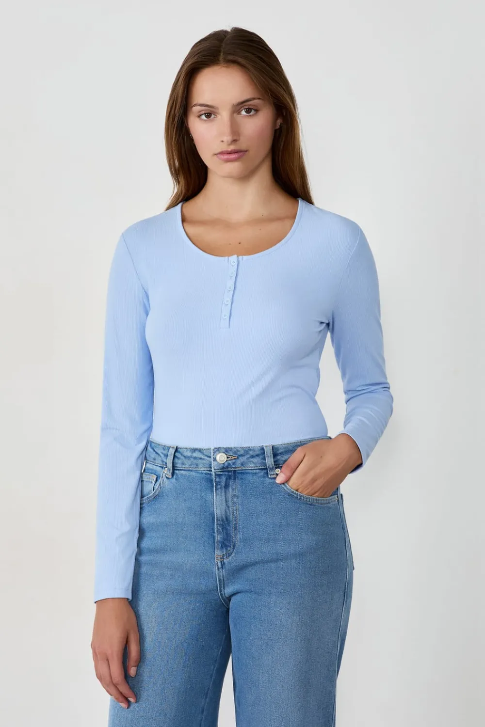 Clearance ETAM Camiseta de manga larga con botones OXYGENE
