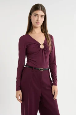 Hot ETAM Camiseta de manga larga con anilla MORADO