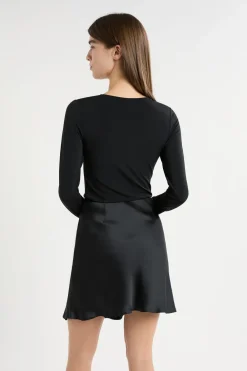 Clearance ETAM Camiseta de manga larga con anilla NEGRO