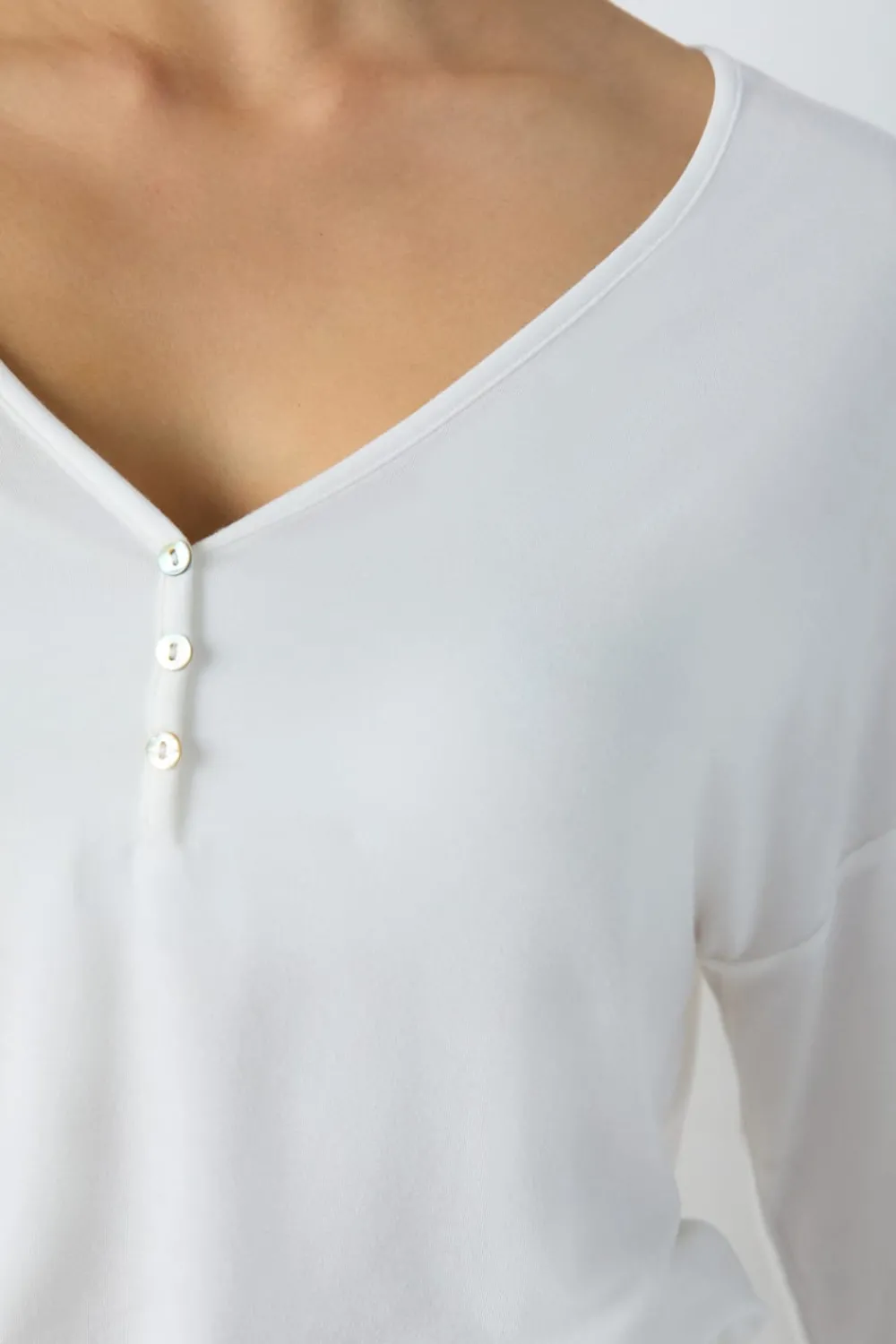 Best ETAM Camiseta de manga larga de pijama de modal CRUDO