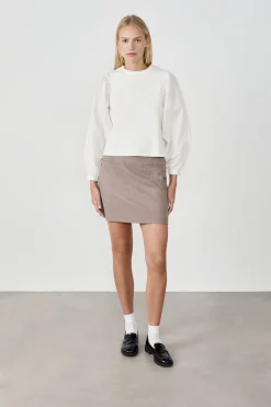 Hot ETAM Camiseta de manga larga y cuello redondo BLANCO