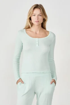 Best ETAM Camiseta de pijama CELADÓN