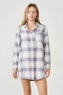 Best ETAM Camiseta de pijama a cuadros GRIS
