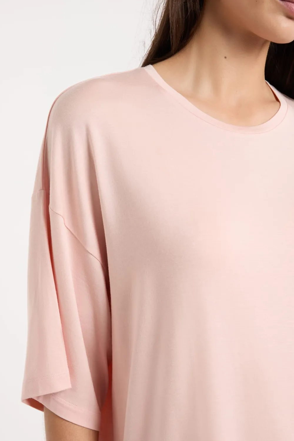 Best ETAM Camiseta de pijama con cuello redondo ancho ROSA EMPOLVADO