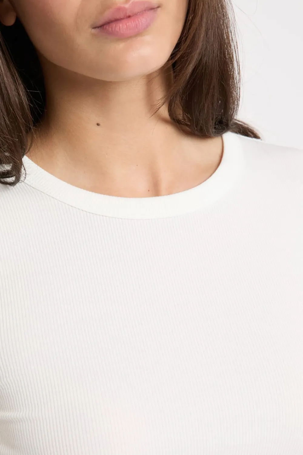 Sale ETAM Camiseta de pijama con cuello redondo y algodón BLANCO