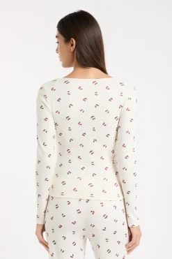 Discount ETAM Camiseta de pijama con estampado de cerezas lino