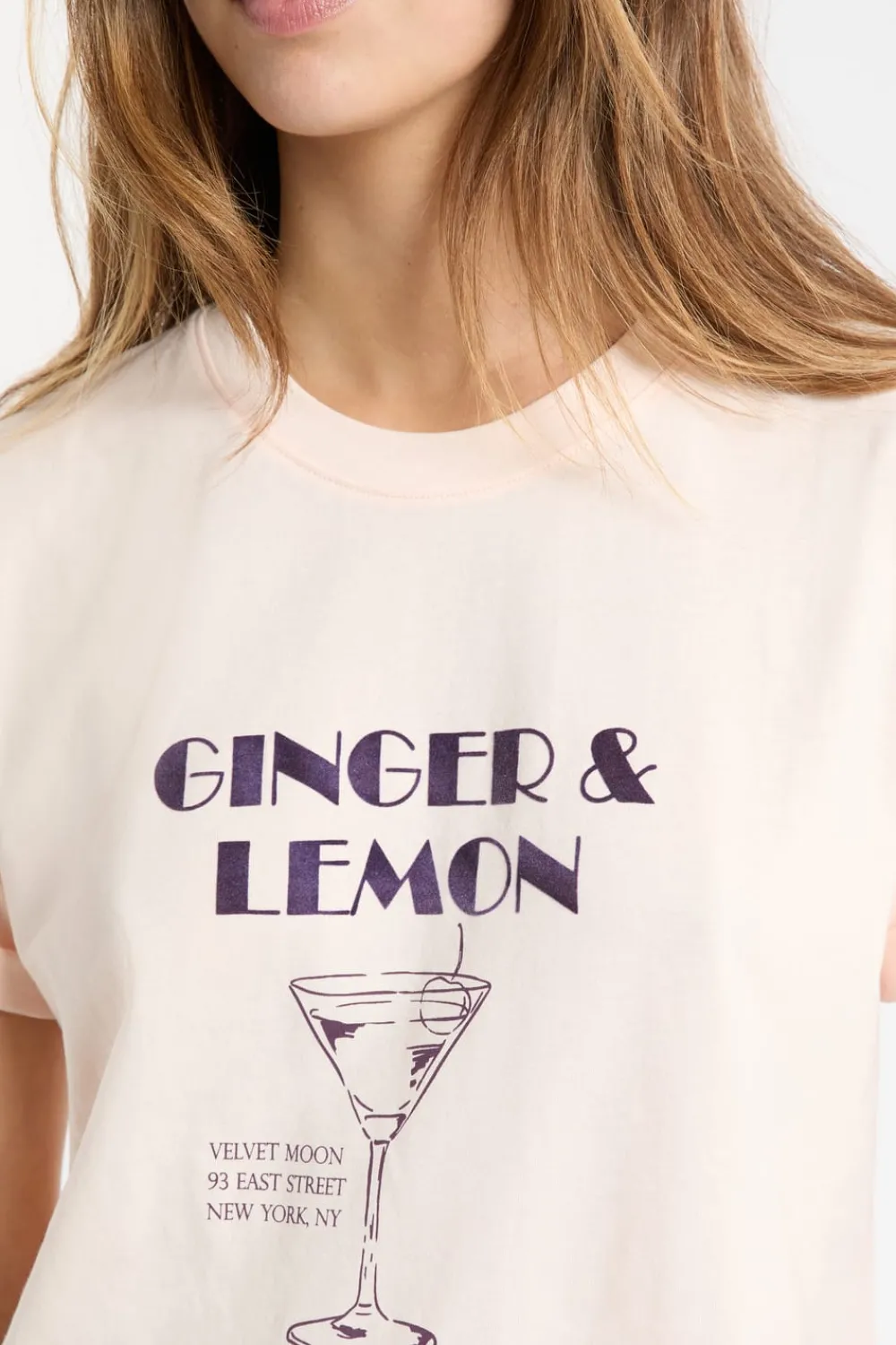 Hot ETAM Camiseta de pijama de algodón estampada ROSA