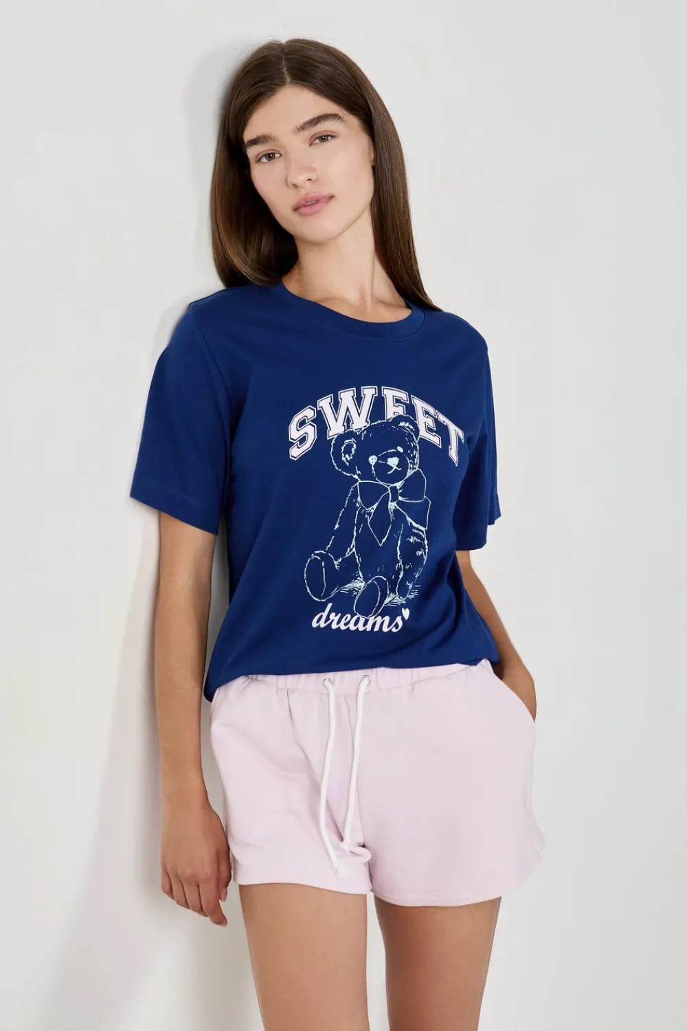 Best ETAM Camiseta de pijama estampada AZUL MARINO