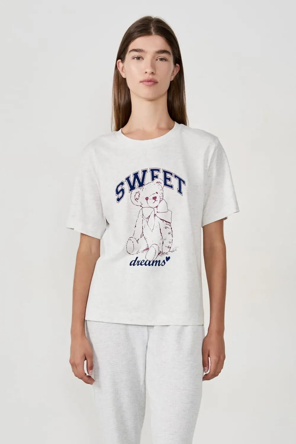 Discount ETAM Camiseta de pijama estampada GRIS CLARO