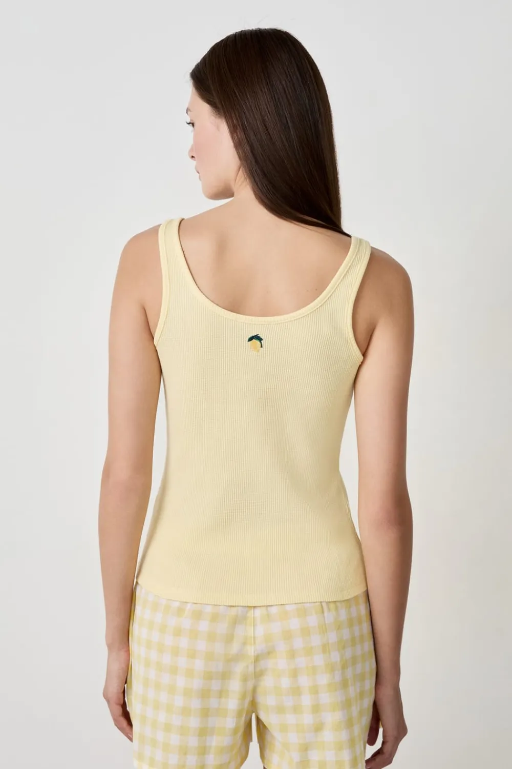 Outlet ETAM Camiseta de tirantes de algodón AMARILLO
