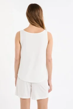 Hot ETAM Camiseta de tirantes lisa BLANCO CRUDO