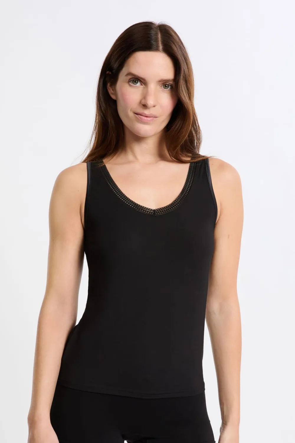 Best ETAM Camiseta interior de tejido térmico NEGRO