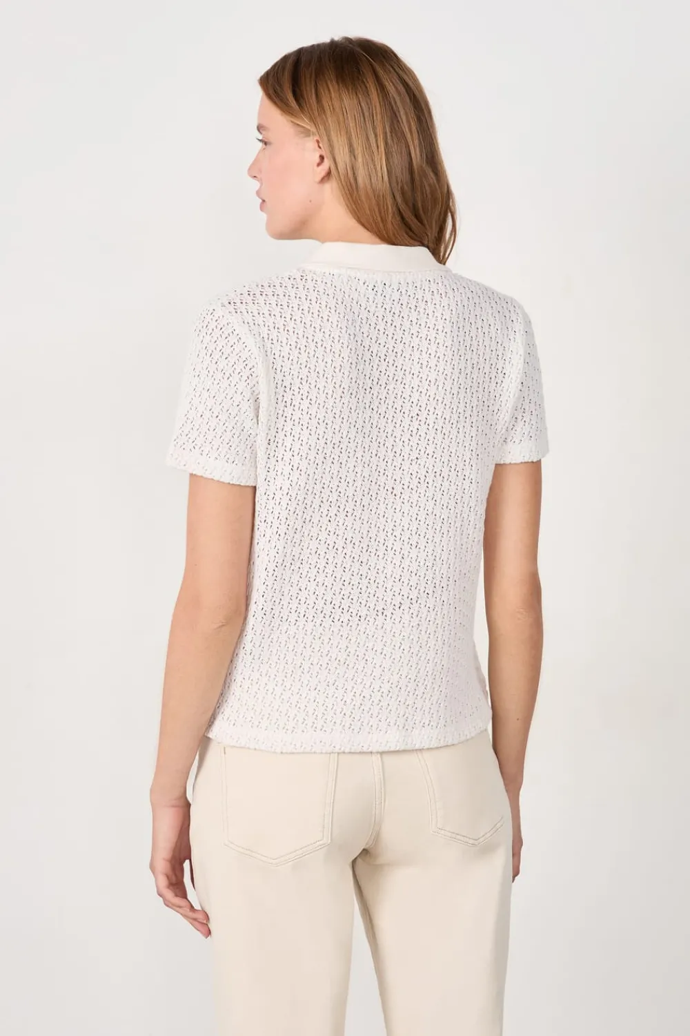 Outlet ETAM Camiseta polo manga corta BLANCO ROTO