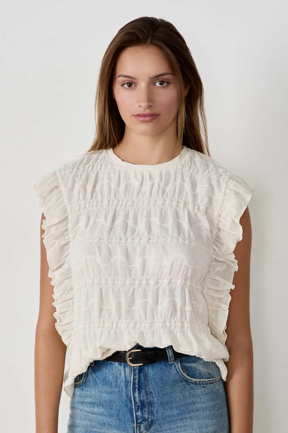 Best ETAM Camiseta sin mangas ECRU