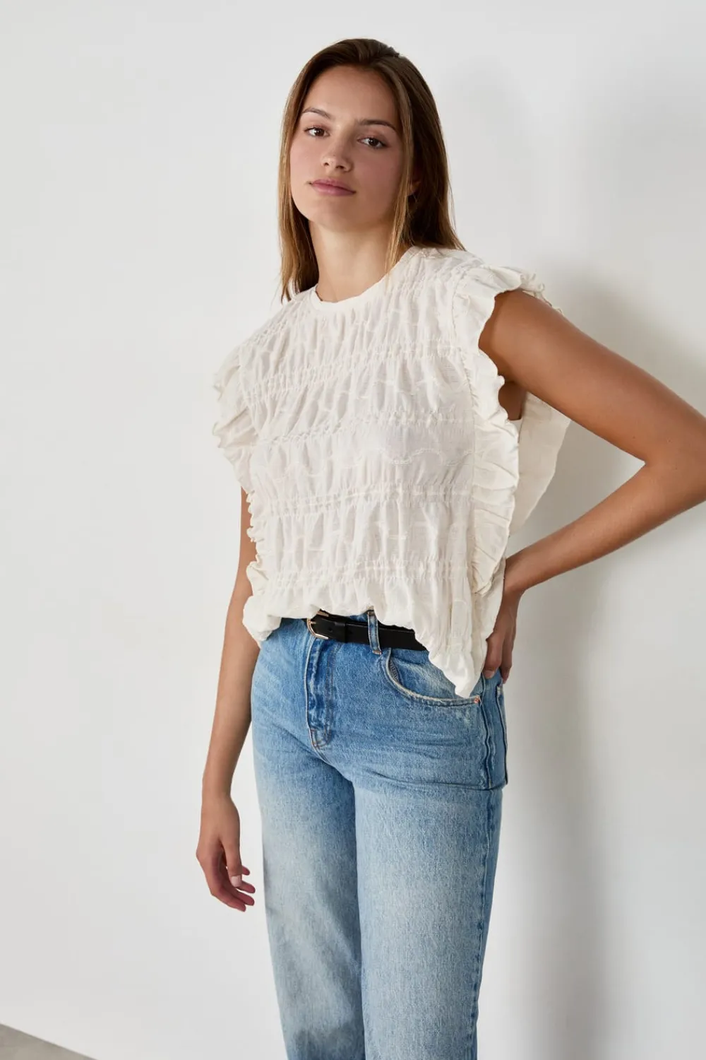 Best ETAM Camiseta sin mangas ECRU