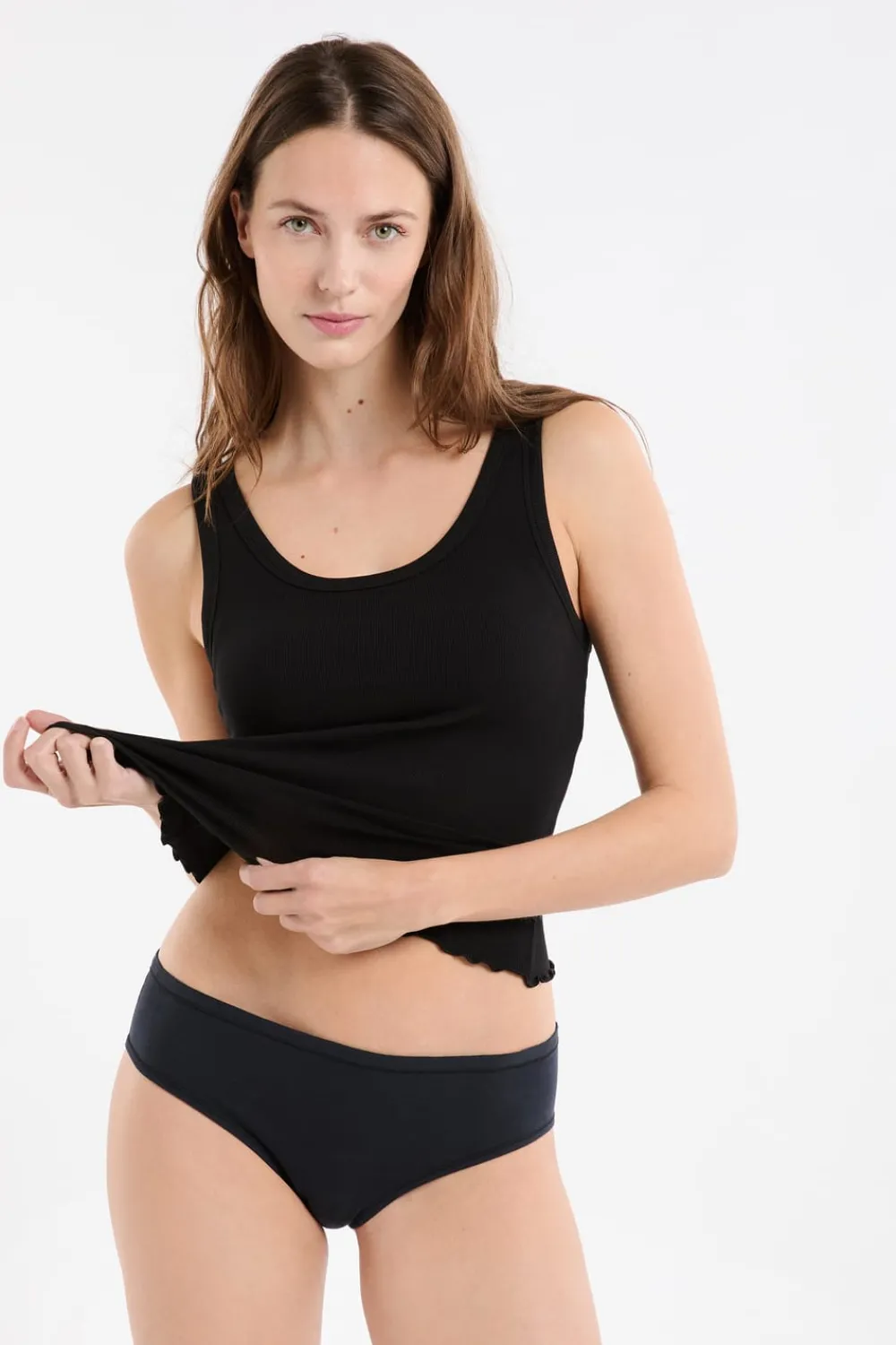Clearance ETAM Camiseta sin mangas con sujetador integrado NEGRO