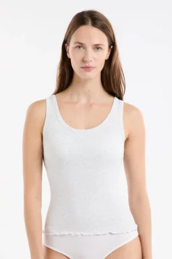 Discount ETAM Camiseta sin mangas con sujetador integrado GRIS CLARO