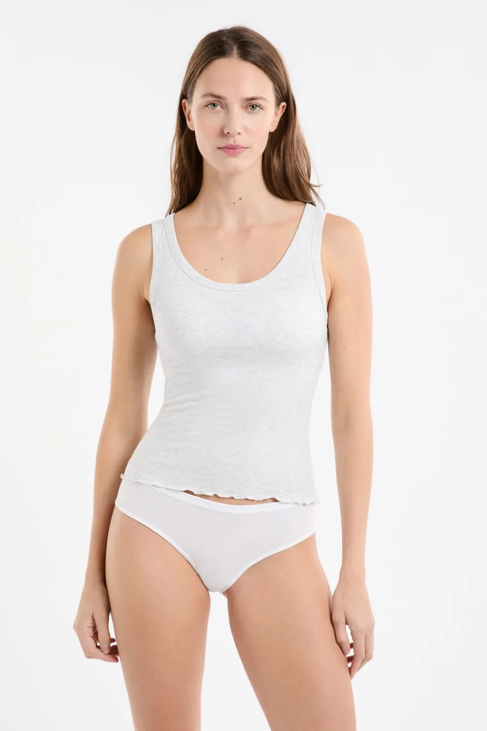 Discount ETAM Camiseta sin mangas con sujetador integrado GRIS CLARO