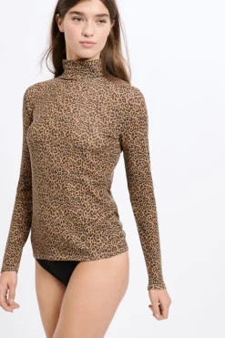 Best ETAM Camiseta térmica de cuello alto con cashmere IMP FD MARRON