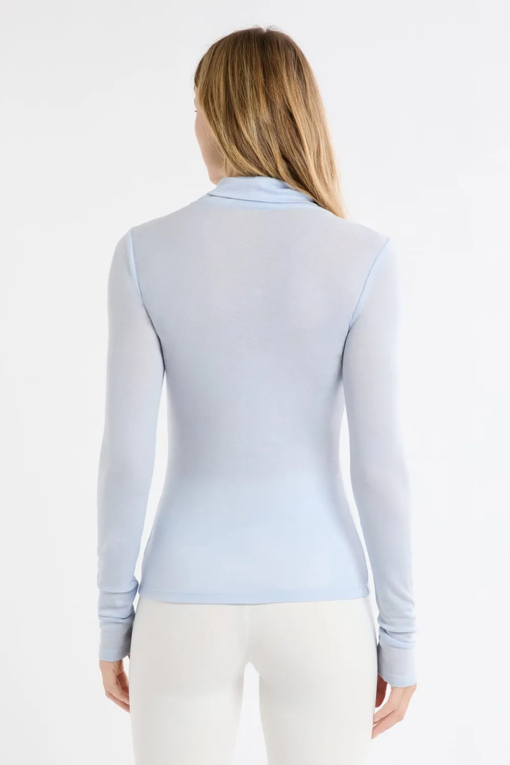 Online ETAM Camiseta térmica de cuello alto con lana AZUL OSCURO