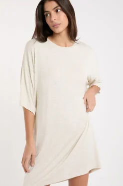 ETAM Camisón con cuello redondo BEIGE