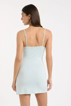 Sale ETAM Camisón con detalles de encaje AZUL VERDOSO