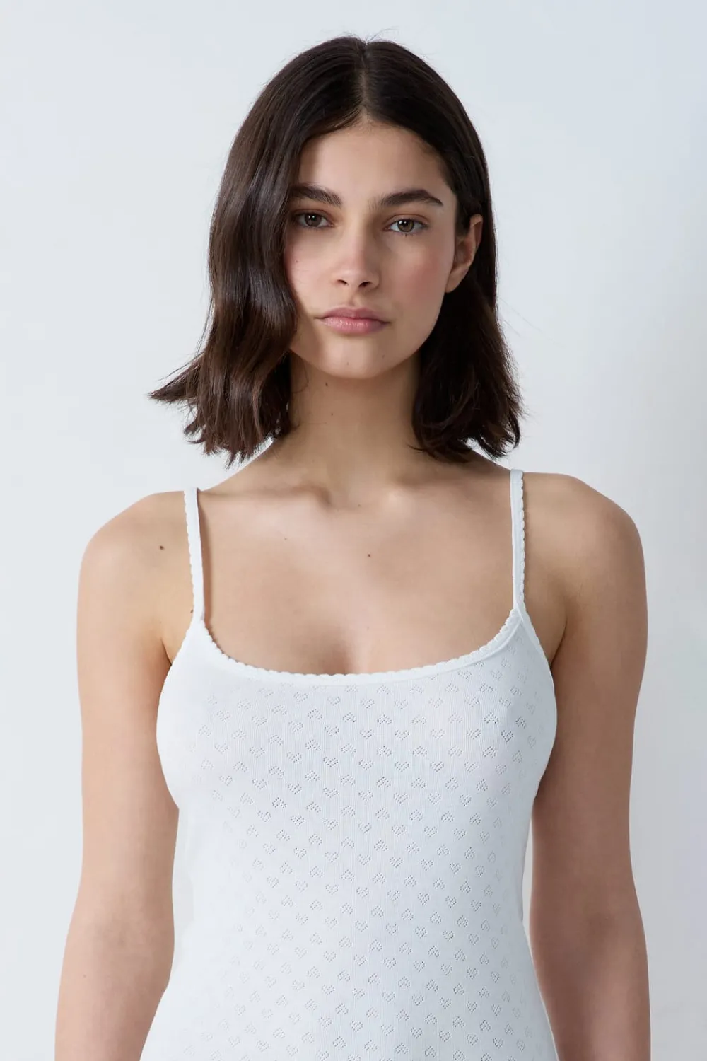 New ETAM Camisón corto de algodón estampado BLANCO