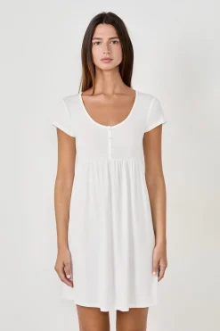Sale ETAM Camisón de manga corta BLANCO