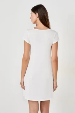 Sale ETAM Camisón de manga corta BLANCO