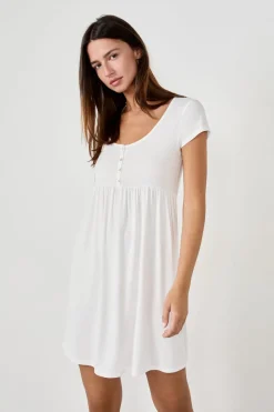 Sale ETAM Camisón de manga corta BLANCO